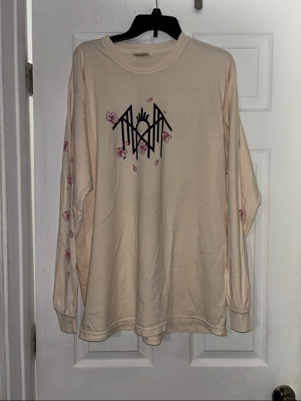 Sleep Token 'Even In Arcadia Tour' Long Sleeve Tee - Cream & Pink - Picture 7 of 8